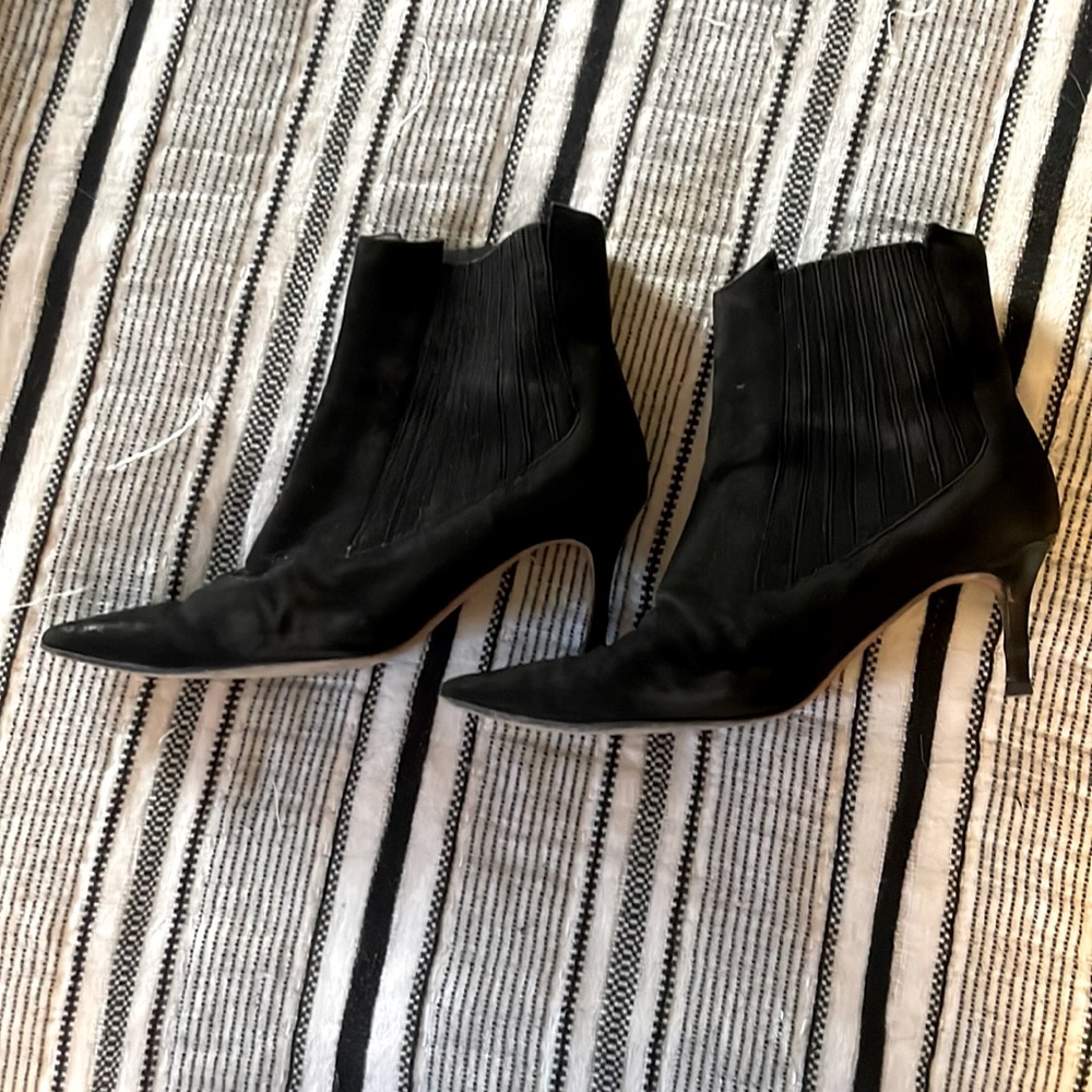Manolo Blahnik suede booties